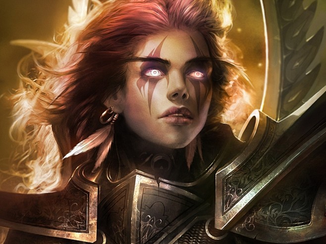 魔兽wow人类女战士