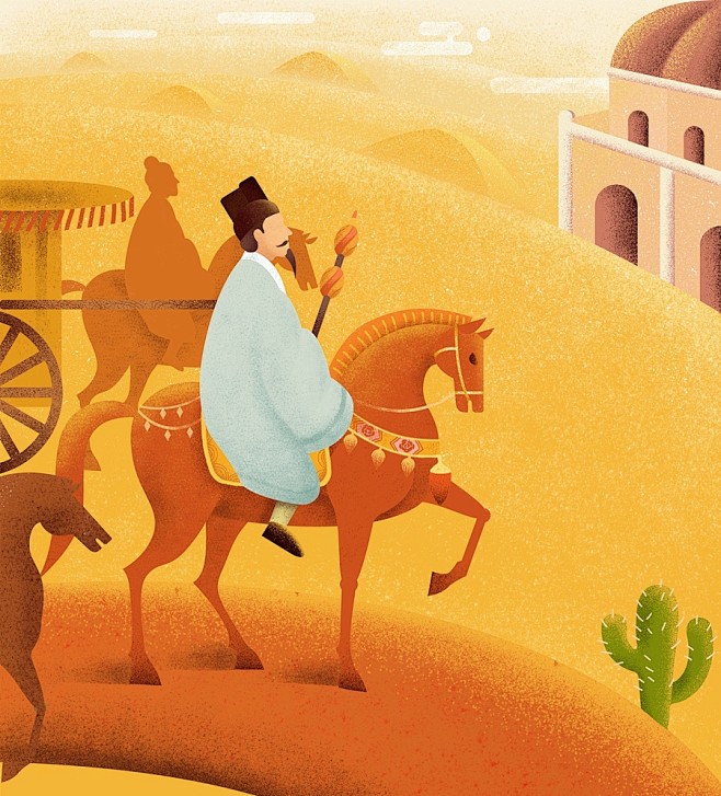 com.cn 原创作品:出使西域――矢量颗粒质感插