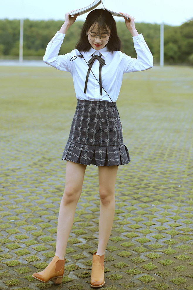 夏季学生甜美百搭短裙网纱韩版高腰小清新文艺百褶裙a型蓬蓬裙女森系