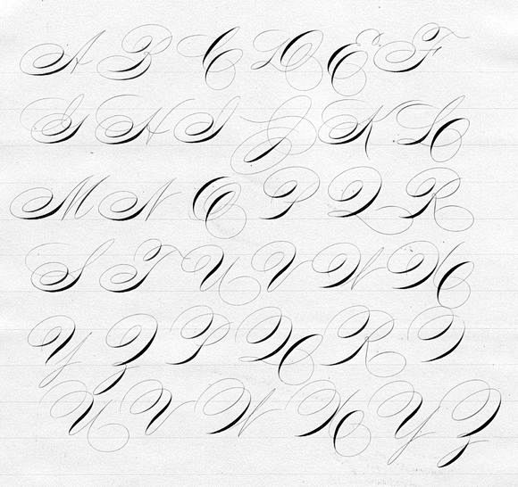 com ornamental penmanship以及spencerian(花体和斯宾塞)具有极高.
