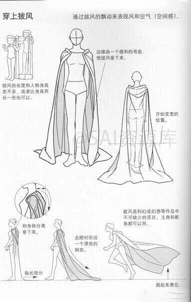 资源君披风的褶皱画法参考拿去练习吧转需67676767