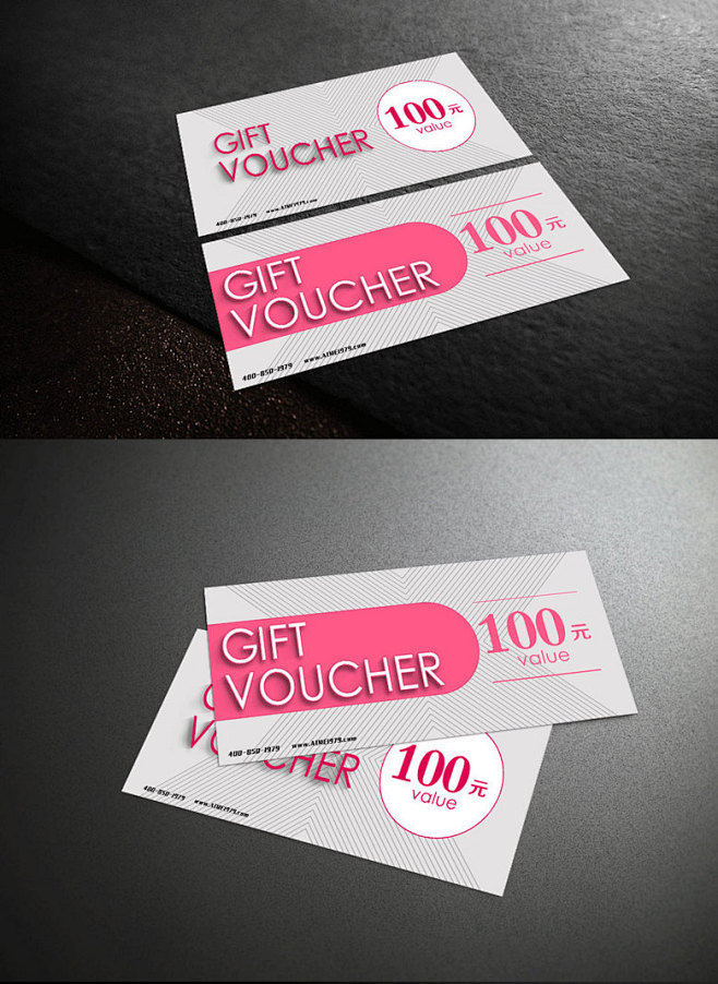 简约高端创意会馆代金券代金券代金券设计代金券模板折扣券高档代金券