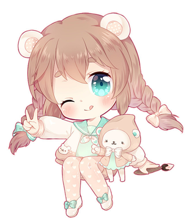 q版手绘萌妹子