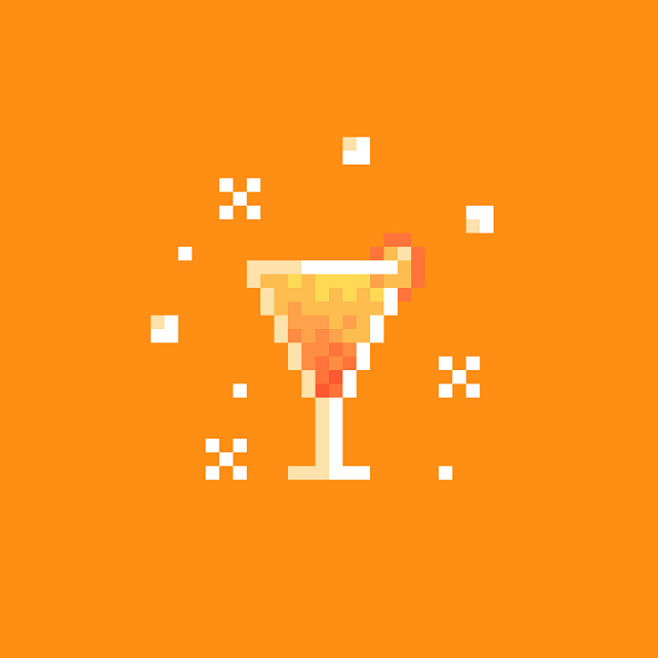 像素畫真可愛按顏色整理了一下飲料系列畫畫用的軟件dotpict6767