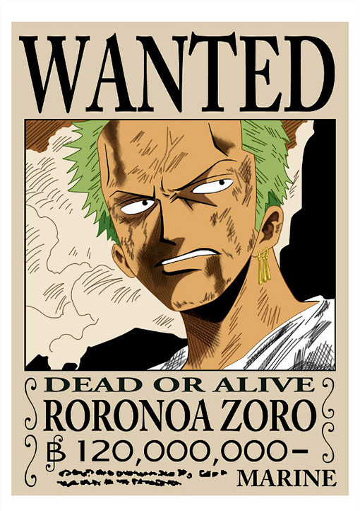 海贼王卓洛通缉令