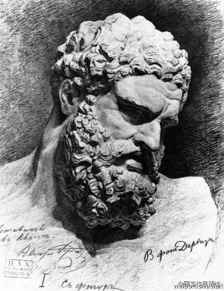 优秀作品国外大师经典素描这是一张很棒的石膏作品适合大家学习借鉴