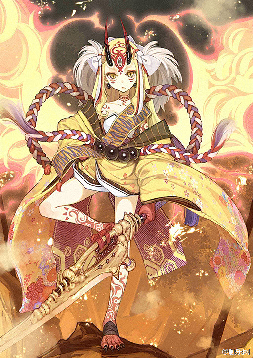 茨木童子和酒吞童子都是著名的日本传说中的妖怪 他们也都出现在了 阴阳师 和 Fate Grand Order 里面 和酒吞童子 一样是 日本三大邪恶妖怪 的玉藻前估计也会加入 阴阳师 感受一下两个游戏的画风