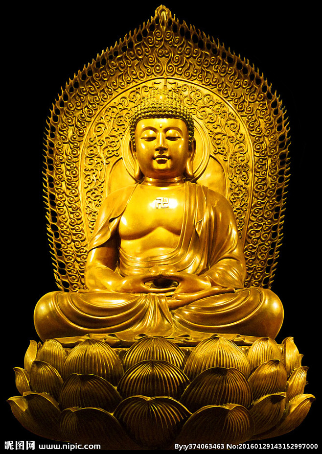 金色佛像桌面背景图片