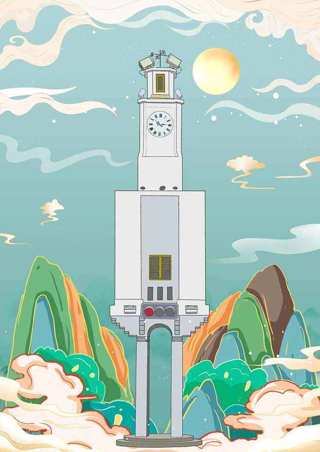 钟楼漫画图片