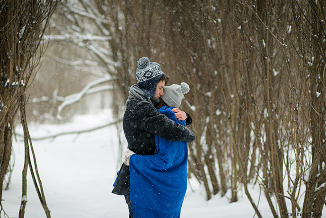 壁纸情侣,浪漫,动漫,冬天恋人在雪地里,照片,照片 3