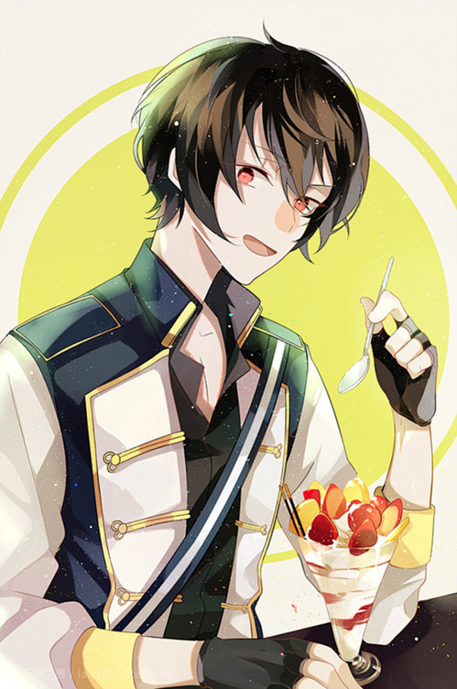 71偶像梦幻祭 朔间凛月 美少年 少年 美男 帅哥 二次元 动漫 黑色系