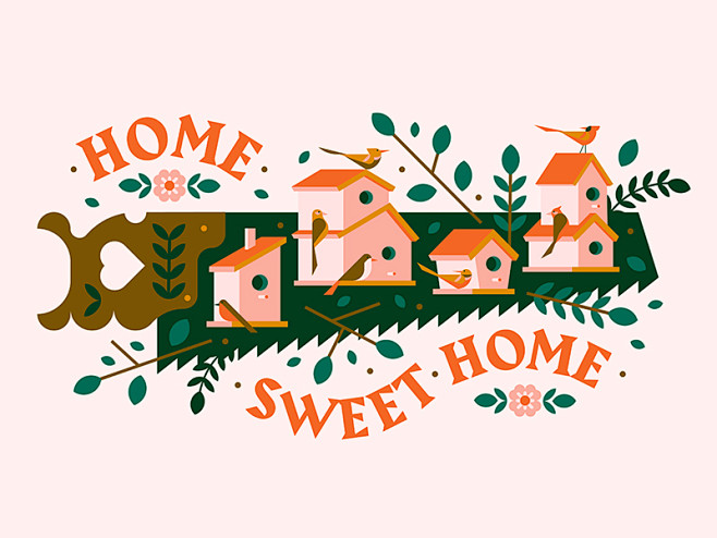 home sweet home hand tree leaf plant flower house bird saw home