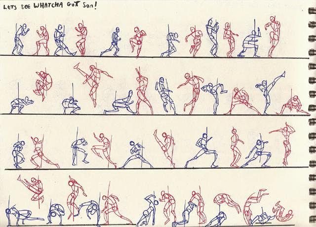 就是这么帅双人打斗姿势绘画参考