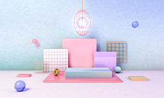 自然嗨的孩纸_采集到C4D素材 背景