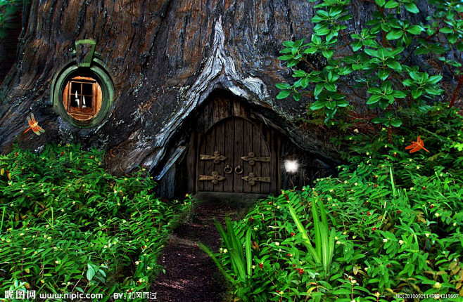 森林童话精灵的树屋