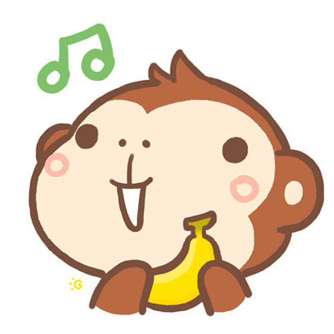 十二生肖卡通可爱头像猴