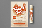 感恩节火鸡美食活动海报传单A4尺寸设计模板PSD素材下载 Thanksgiving Flyer
