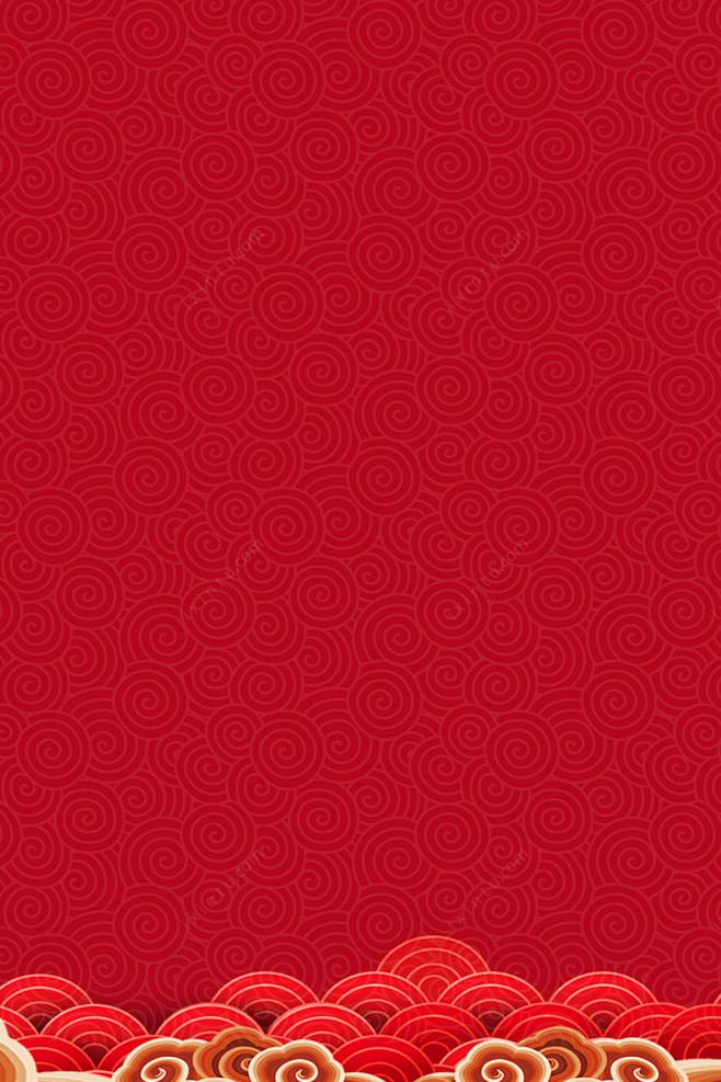 红色祥云春节背景jpg背景图新图网