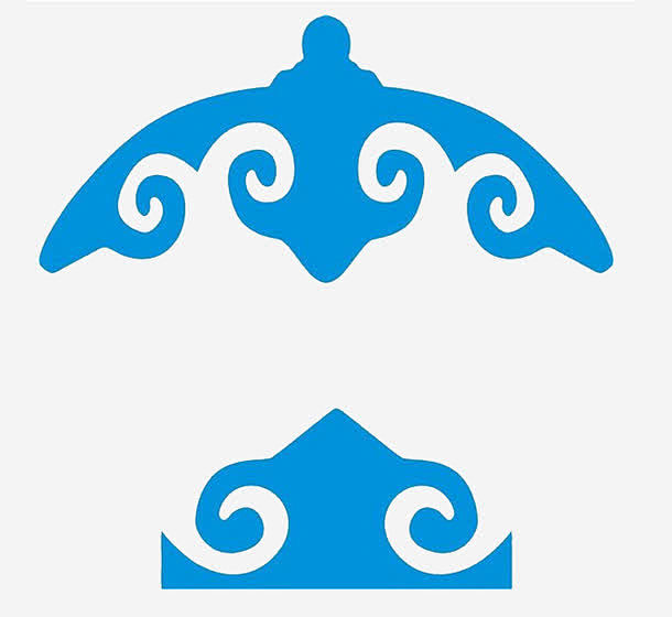 藏青色蒙古花纹高清素材图案花纹蒙古蒙古元素藏青色免抠png设计图片