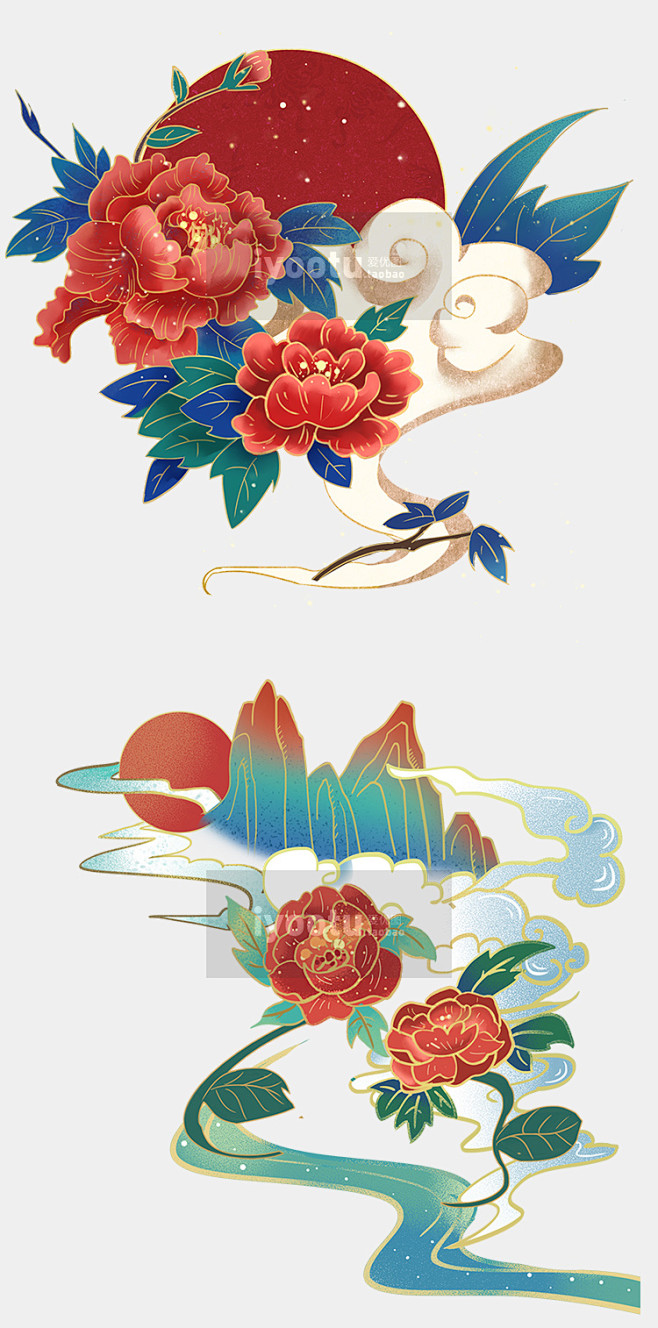 海报png免抠设计素材9122407-淘宝网a国国潮插画不不-——同采自item