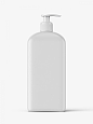 Rectangle pump bottle mockup / 1000 ml