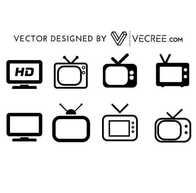 tv電視icon圖標矢量素材圖標