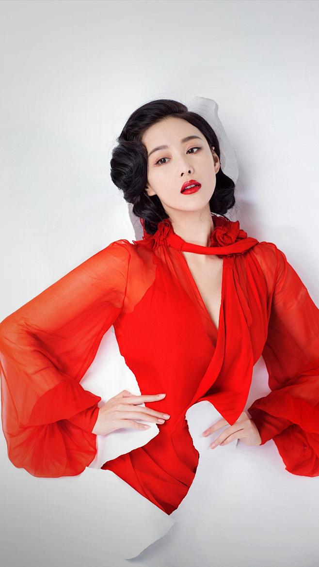 素材海报人物美容网红护肤性感小清新女模美背复古甜美性冷淡ins造型