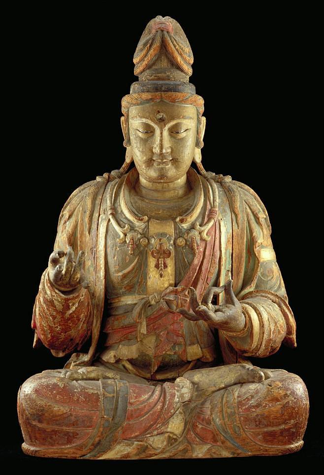 北宋彩绘木雕观音像明尼亚波利斯艺术馆藏