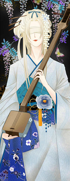 快点素材采集到古风人物插画