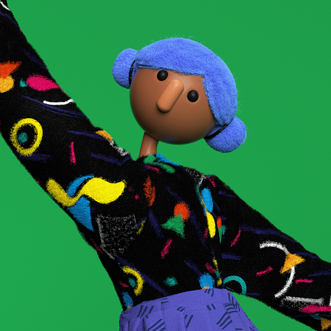 白眠不觉晓从站酷:小丑侠转采于2020-06-05 11:49:54cinema 4d cloth