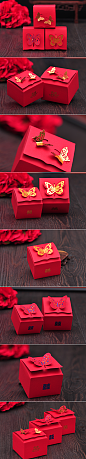 戏法结婚庆用品喜糖盒子喜糖袋包装个性创意新款中式蝴蝶喜糖盒子-tmall.com天猫