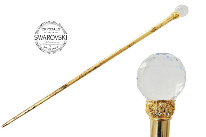 意大利pasotti圆头手杖施华洛世奇水晶球金色杖身绅士杖权杖淘宝网