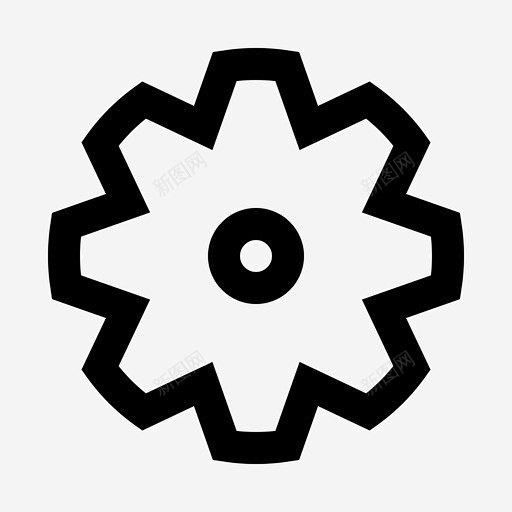 设置齿轮迷你图标线图标最小的使用平面电商创意素材