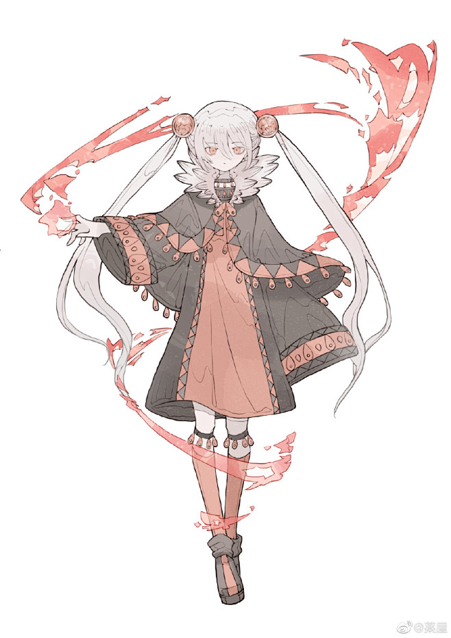 画了百妖少女的立绘大家来听来自薬屋微博
