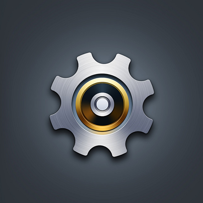 质感齿轮图标设计ui