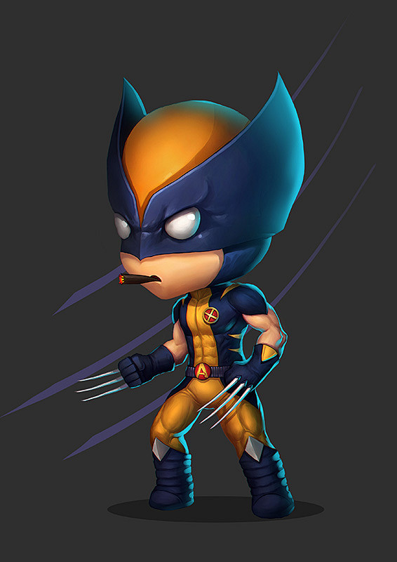 亦小涵从渣画师lolin转采于2017-12-06 11:13:50金刚狼_火熊网q版亦