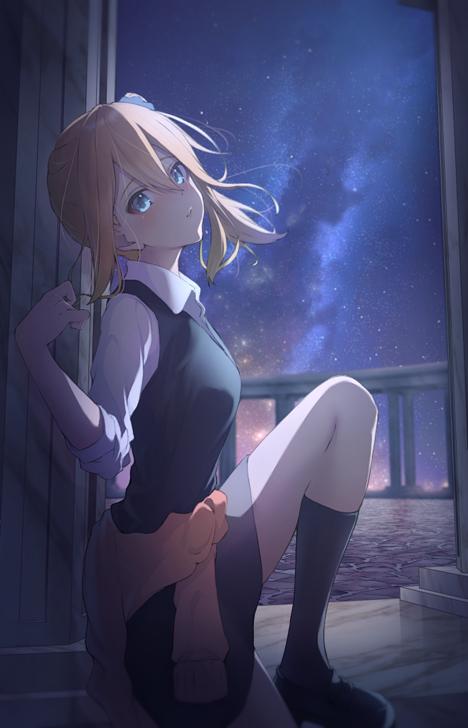 动漫1145x1782kaguyasamaloveiswar校服jk大胸部长发大腿动漫女孩马尾