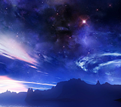 花杏杏采集到科幻星空