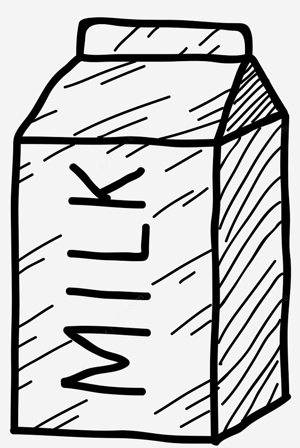 牛奶罐简笔画图片