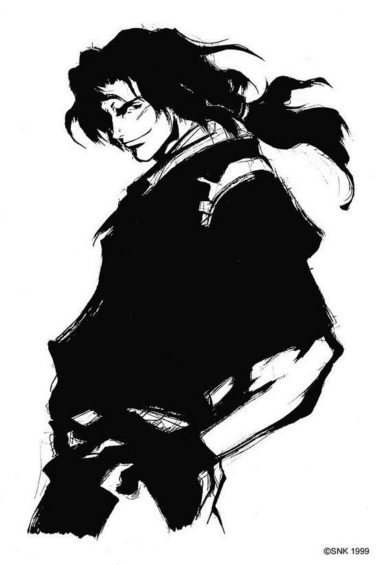 水墨风格侍魂人物