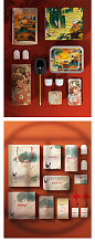 中国风国潮产品品牌VI元素插画茶叶包装展示样机PSD设计素材-淘宝网