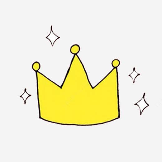 卡通皇冠简笔画高清素材画画免费下载页面网页平面电商创意素材png