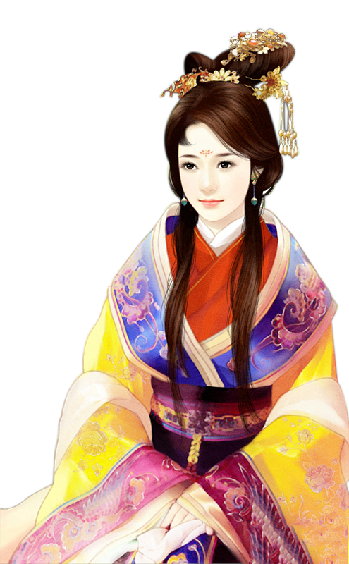 立绘手绘古风女看图橙光素材吧百度贴吧