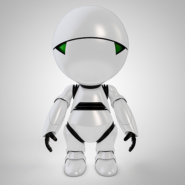 45marvin the depressive robot : program used: cinema4d玩具机器人