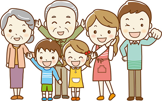 卡通幸福一家人