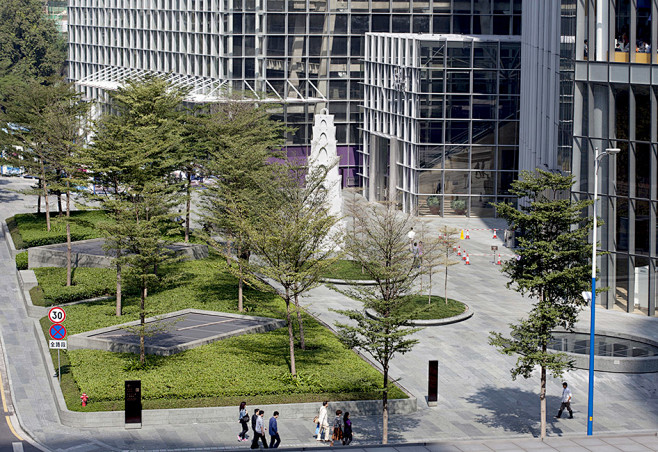 中国广州taikoo68hui68屋顶花园和城市广场景观设计