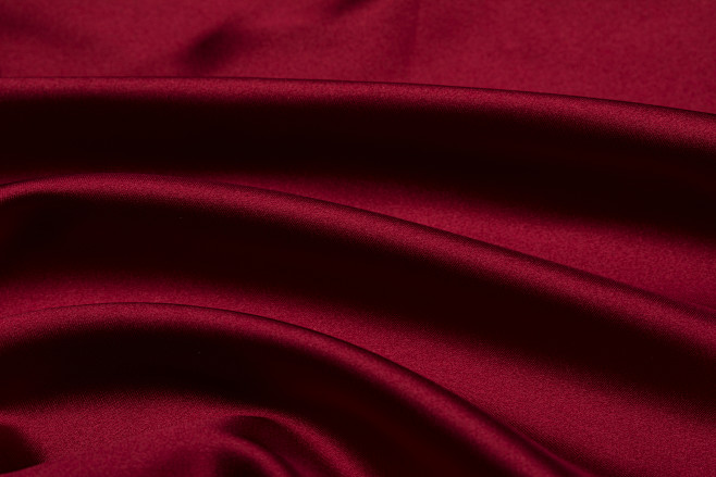 红色绸缎质感布料面料背景柔顺丝绸丝滑光滑缎带质感背景