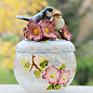 爱情鸟陶瓷玻璃糖果罐 