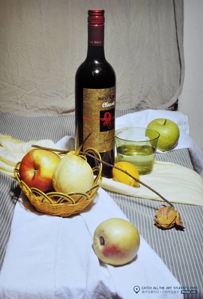 素材静物组合s型构图