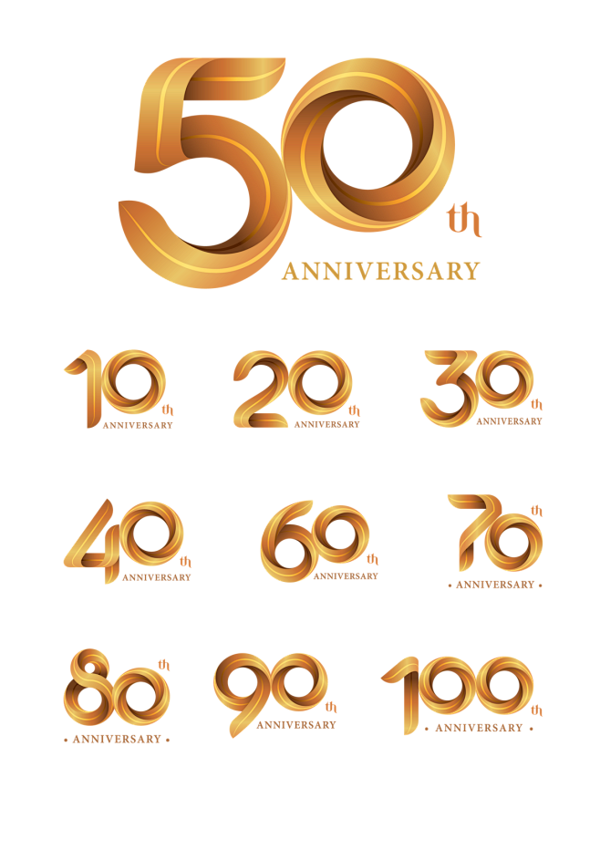 周年纪念数字序号png